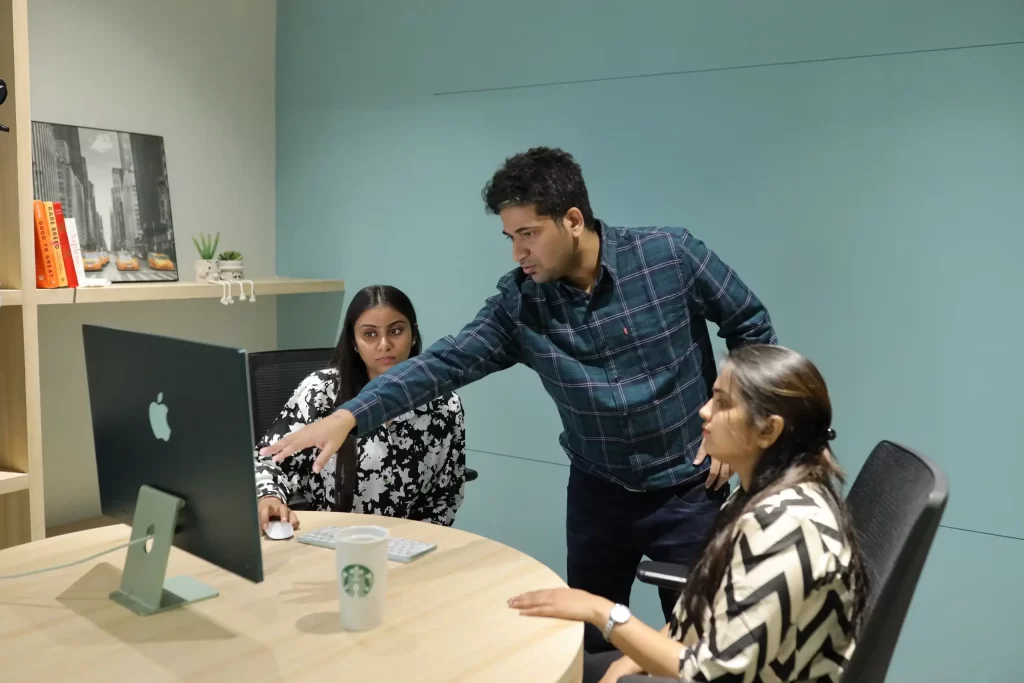 SEO team working on interior designer SEO project