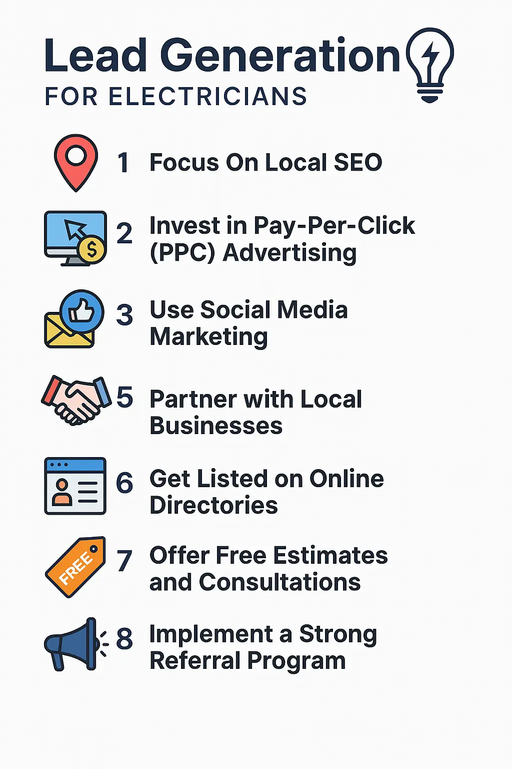 Lead generation tips for electricians